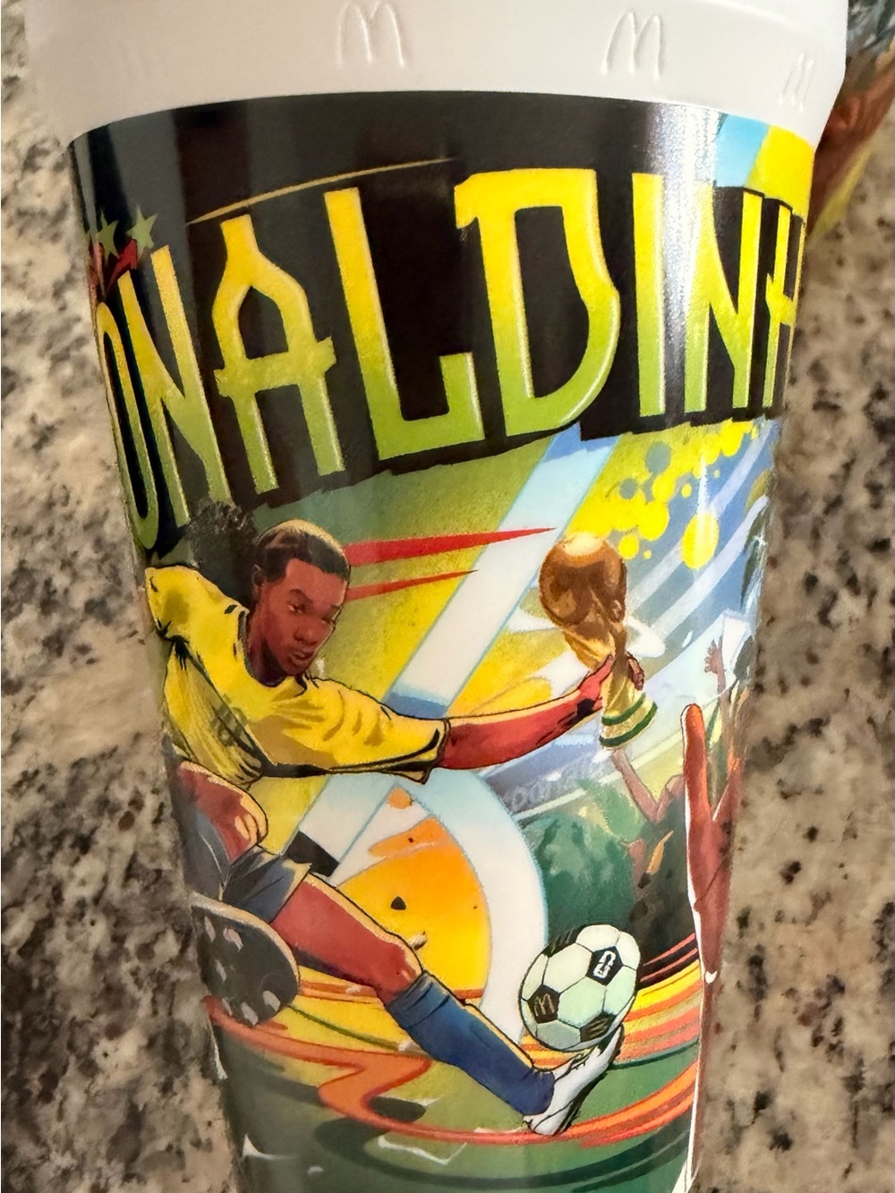 McDonald's Yellow and Green Soccer Collector Cup
